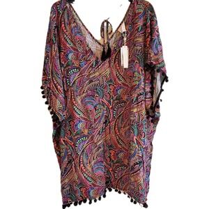 sunshine 79 Women's Cover Up Swim Disco Dream Caftan Colorful Summer